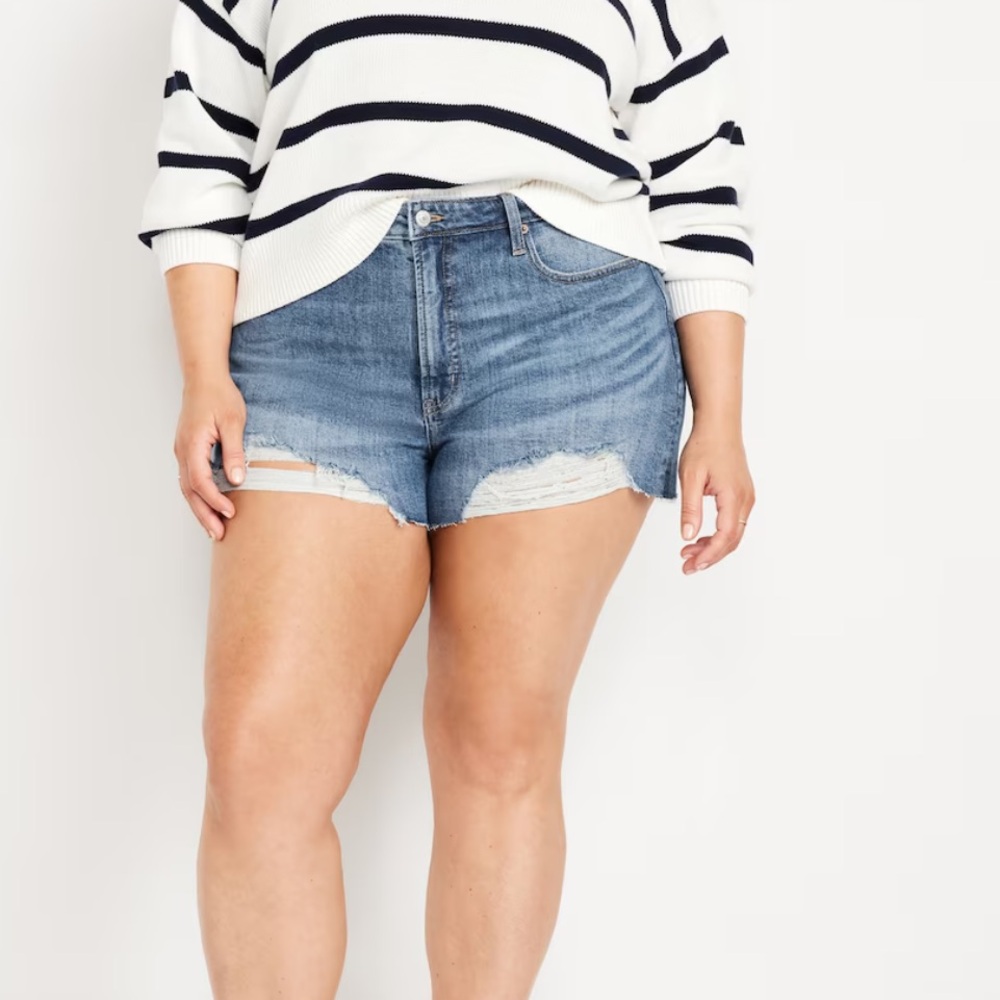 OLD NAVY High-Waisted OG Straight Ripped Jean Size 22